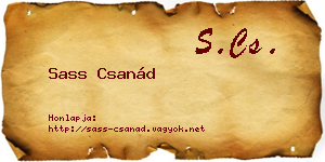 Sass Csanád névjegykártya