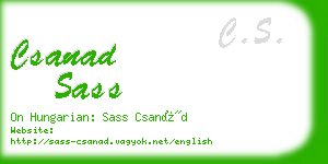 csanad sass business card